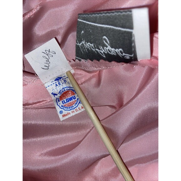 Alfred Angelo Vintage 80s 90s Dress Pink Bow Drop Waist Prom Dress - Picture 11 of 15